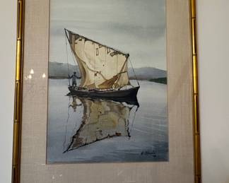 P. Almonte Watercolor Painting, 1969