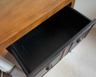 Asian-Style Apothecary Chest with Hand-Painted Floral Motifs