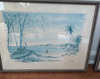 G.R. Rust Caribbean Watercolor Print