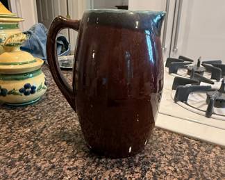 Pottery Brown Drip Glaze Pitcher