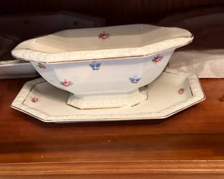Rosenthal Maria Floral Porcelain Sugar Bowl and Creamer Set