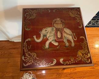 Decorative Elephant Motif Accent Table