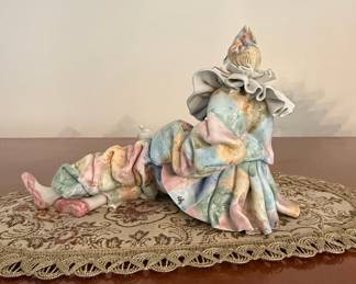 Giuseppe Armani Capodimonte Style Pierrot Clown Figurine