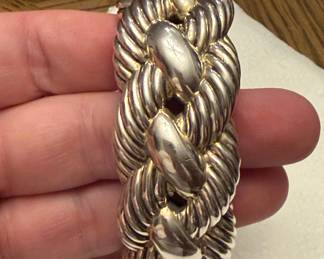 David Yurman Wide Woven Cable Cuff Bracelet