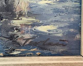 Venetian Canal Scene Oil Painting
