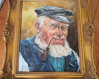 Oil Painting of Seaman by T. Rosemann