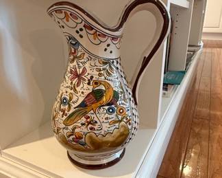 Coimbra Hand-Painted Ceramic Pitcher