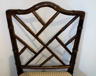 Faux Bamboo Chippendale Style Side Chair