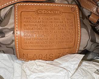 Coach Leather Tote Bag