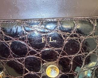 Vintage French Alligator Leather Handbag