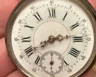 Antique 0.800 Silver Pocket Watch