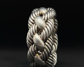 David Yurman Wide Woven Cable Cuff Bracelet