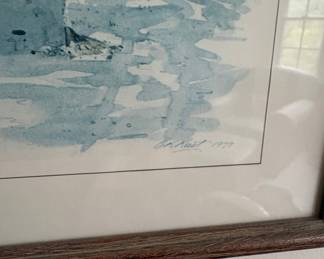 G.H. Rust Watercolor Painting, 1977