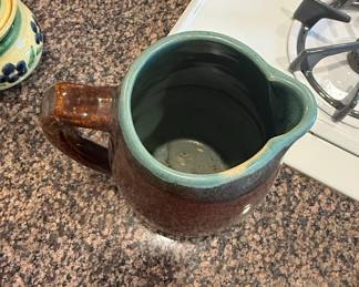 Pottery Brown Drip Glaze Pitcher