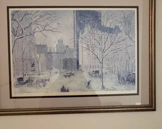 Alex Schloss 'The Plaza' Artist Proof Lithograph