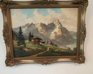 Arno Lemke Alpine Landscape Oil Painting