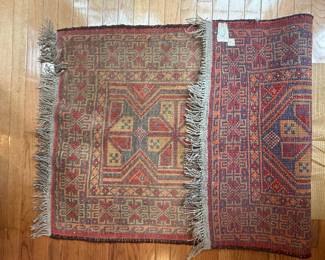 Hand-Knotted Geometric Area Rug 