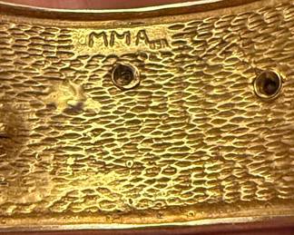 MMA Asian Dragon Gold Tone Cuff Bracelet