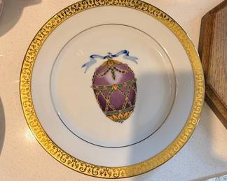 Royal Gallery Gold Buffet Faberge Egg Salad Plate