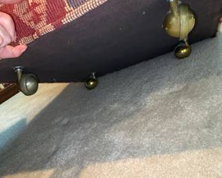 Upholstered Ottoman with Kilim Pattern