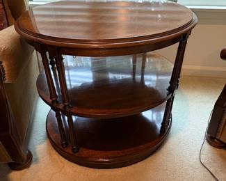 Drexel Heritage Three-Tier Round Side Table