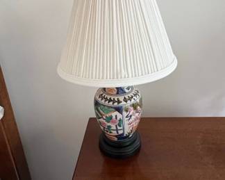 Vintage Chinoiserie Porcelain Ginger Jar Table Lamp