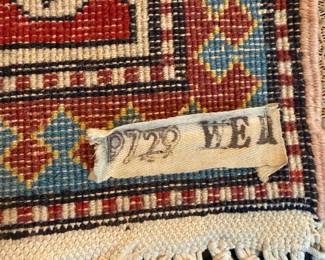Hand-Knotted Kazak Geometric Area Rug