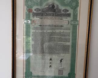 Imperial Chinese Government 1911 Hukuang Railways Gold Loan Bond £20