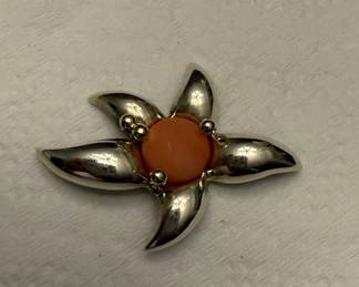 Tiffany & Co. 1993 Starfish Brooch with Coral