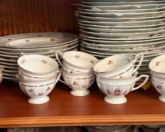 Rosenthal Maria Floral Porcelain Sugar Bowl and Creamer Set