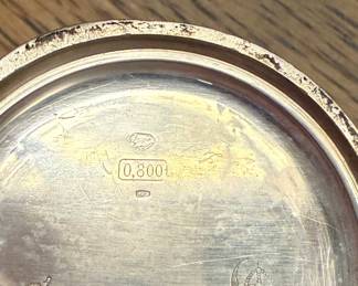 German .800 Silver Pocket Watch