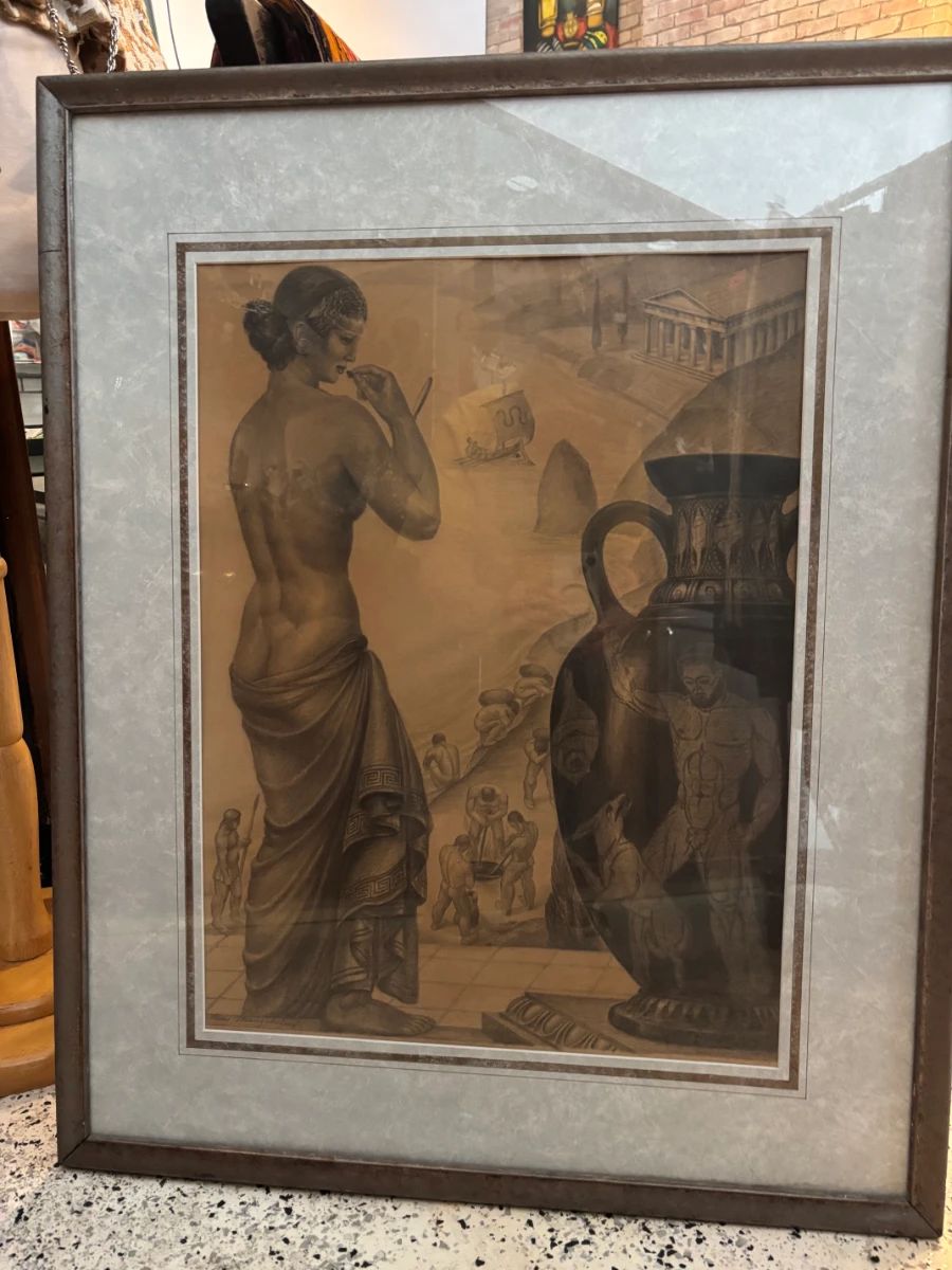 Original Signed Charcoal Drawing