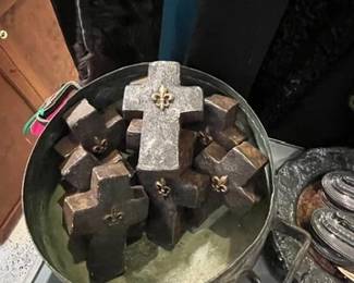 Various Fleur De Lis Paper Weights