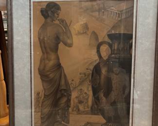 Original Signed Charcoal Drawing