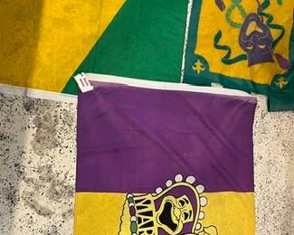 Various Mardi Gras Flags