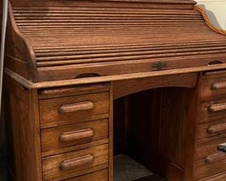Roll Top Desk and Vintage Hats