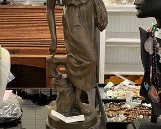 Signed Bronze Statue
