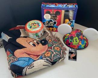 Disney Crochet Kit with Woven Mickey and Minnie Mouse Blanket and More