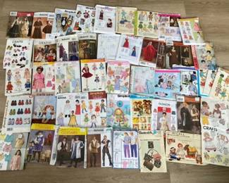 Sewing Patterns including Costume Doll and Baby Sets