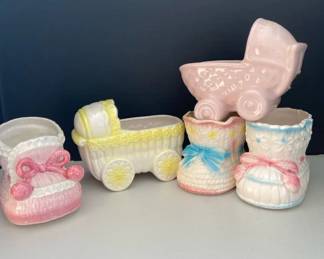 Vintage Nursery Ceramic Planters