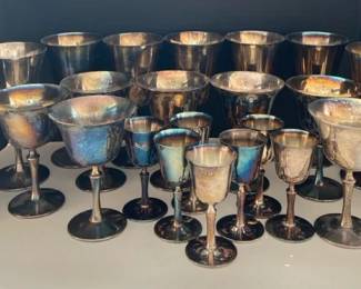 1970s De Uberti Italy Silver Plated Cups