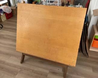 Large Wooden Drafting Table