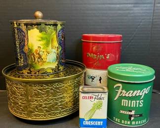 Vintage Decorative Metal Tins