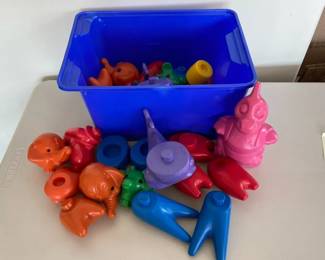 Collection of Plastic Tupperware Toys