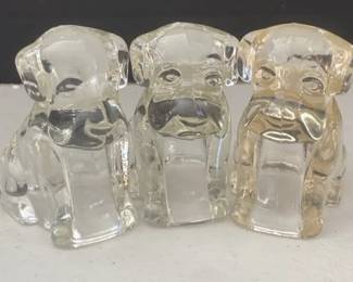 1940s Federal Depression Glass Mopey Puppy Dogs