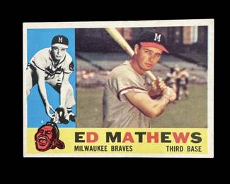 Lot 453h  1960 Topps Eddie Matthews baseball card