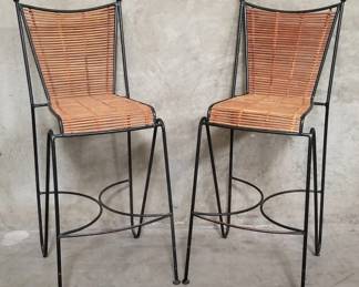Lot 40  Pair of Pipsan Saarinen Swansonstyle iron and