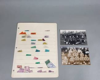 Lot 195  Vintage postage stamps and vintage postcards
