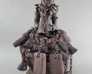 130  Lot 121  Vintage traditional African medicine basket