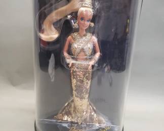Lot 140  1990 Limited edition Bob Mackie gold Barbie doll